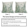 thumbnail image 6 of Eucalyptus Leaf Spring Decorative Pillow Covers 16x16 Inch Sage Green Watercolor Leaves Summer Outdoor Throw Set of 2 Farmhouse Pillowcases Cotton Linen Cushion for Couch Decor, 6 of 6