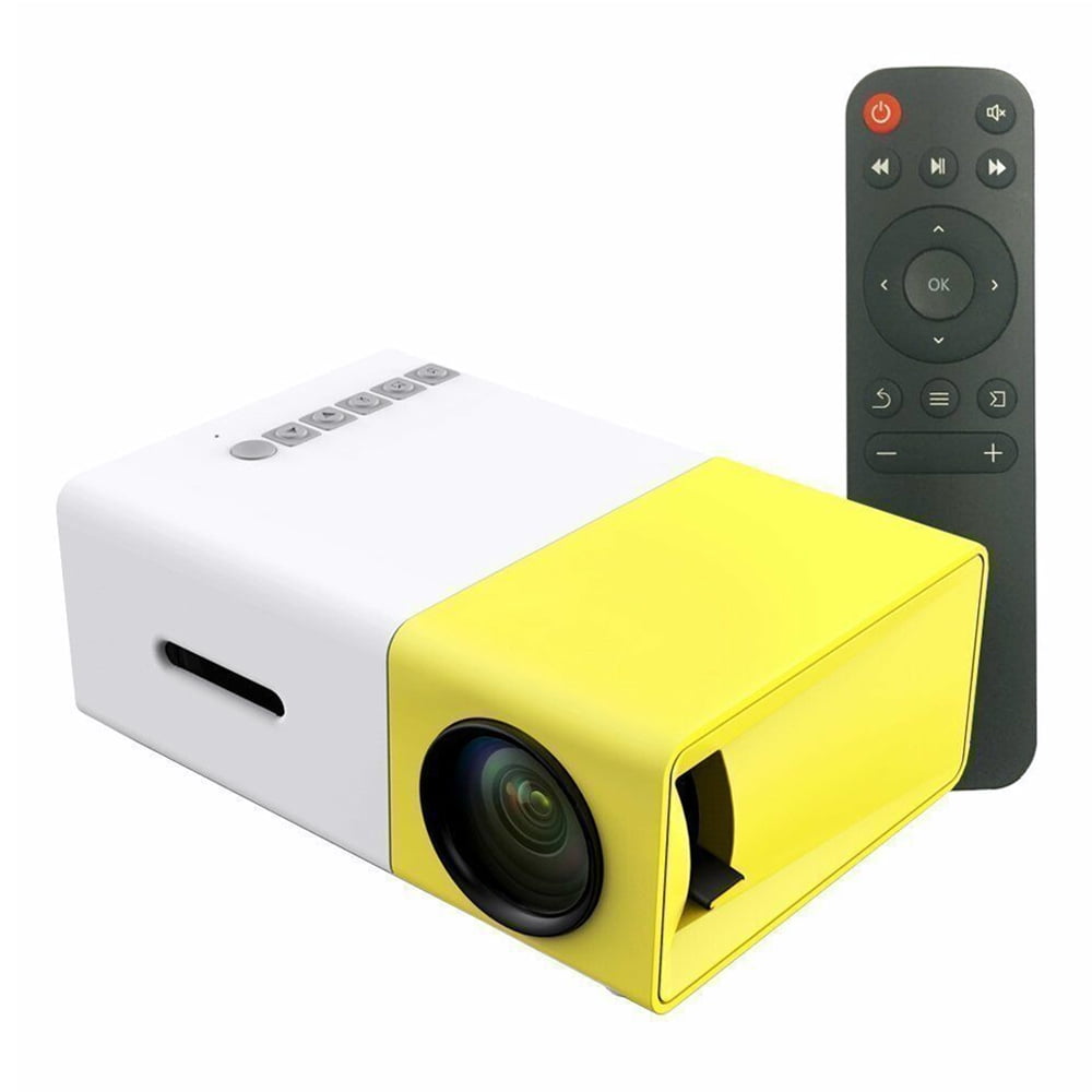 bros makkelijk te gebruiken oosten Mini Projector Audio YG-300 HD USB Mini Projector Support 1080P Home Media  Player Home Theater Cinema - Walmart.com