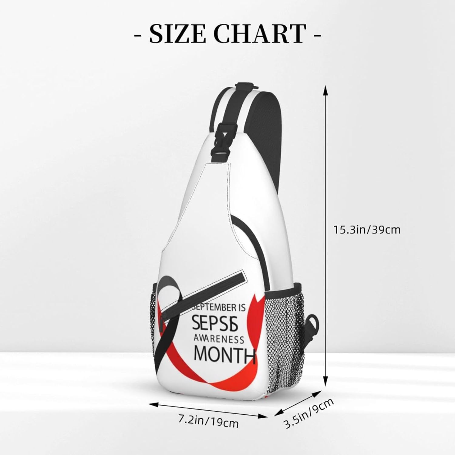 September is Sepsis Awareness Month Sling Bag Crossbody Hiking Travel Chest Bags Backpack Shoulder Daypack for Women Men
