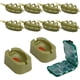 thumbnail image 1 of - Juego de 11 unidad de pca de carpa, alimentador de método en línea con 2 accorios de molde de goma, 1 of 5