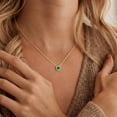thumbnail image 3 of Turandoss Garnet Birthstone Necklaces for Women Trendy Dainty 14K Gold Plated Created Round Red January CZ Birthstone Pendant Necklace Personalized Jewelry Birthday Gifts for Women, 3 of 7