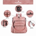 thumbnail image 3 of PU leather backpack for women casual retro leather hiking large capacity travel bag shoulder bag, 3 of 5