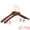 Mocha, variant on Unique Bargains 2Pcs Durable Wood Space Saving Clothes Hangers Retro