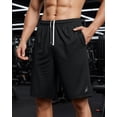 thumbnail image 4 of NY Threads Multipack Mens Athletic Shorts, Large, Black/Black/Dark Grey, 4 of 7