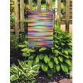 thumbnail image 2 of POGLIP Yellow Bold Multicolored Rainbow Colors Stripes Abstract Blue Graphic Pattern Garden Flag Decorative Flag House Banner 28x40 inch, 2 of 2