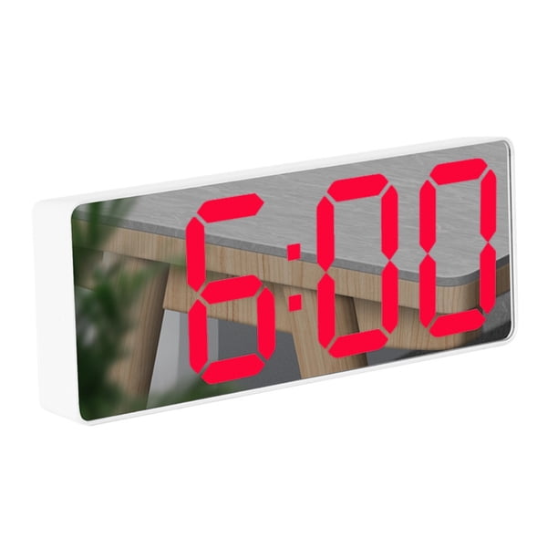 Reloj despertador digital LED, reloj despertador digital LED Espejo despertador Reloj de cabecera Lograr más
