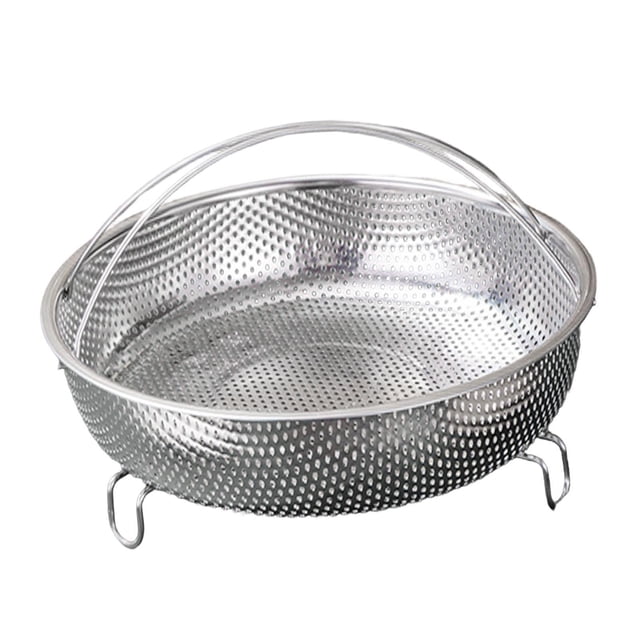 Cesta vaporera de acero inoxidable multiusos con colador de malla para cocinar huevos al vapor. 253 cm