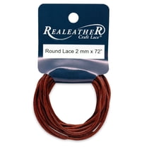 Realeather Round Leather Lace - Mahogany, 2 mm x 2 yds