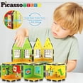 thumbnail image 2 of Puzle magnético con forma de cubo PicassoTiles con temática de dinosaurios para niños a partir de 3 años, 2 of 8