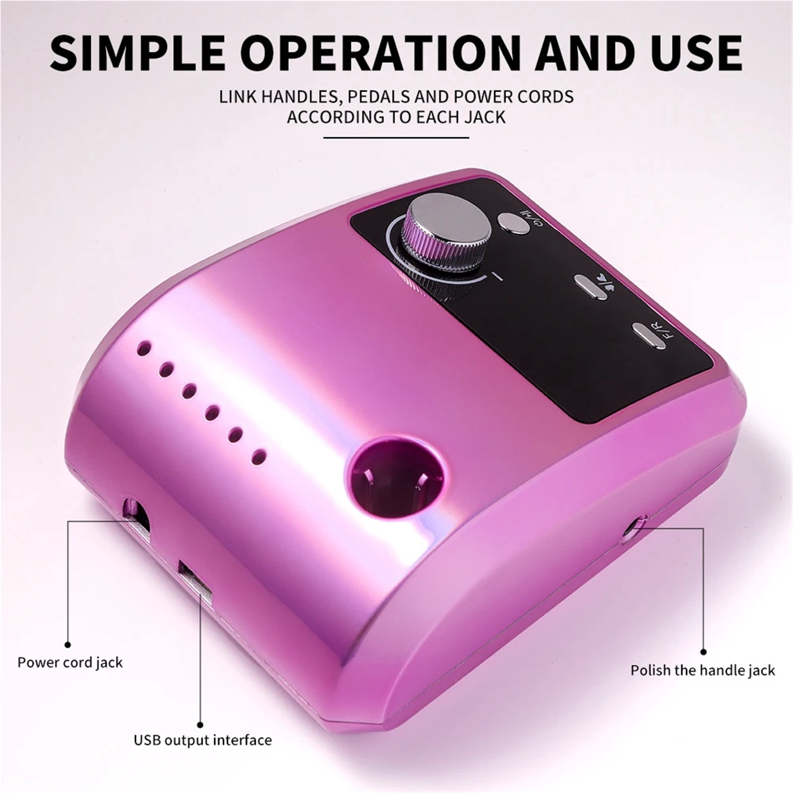 Electric Nail Drill Machine Electric File HD Display Metal Manicure Pen Professional nail lathe Sander