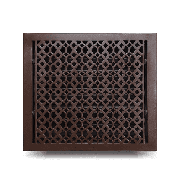 Cast Aluminum Floor Register with Holes and Matching Screws | Modern Design Heavy Duty Cast Aluminum | Size 4" X 16" VR-100 | Brown