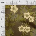 thumbnail image 2 of oneOone Cotton Silk Dark Olive Green Fabric Tropical Flower Sewing Fabric By The Yard Printed Diy Clothing Sewing Supplies 42 Inch Wide, 2 of 4