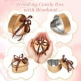 thumbnail image 4 of 10pcs Heart Shape Iron Candy Box Gold Empty Heart Tin Boxes Metal Chocolate Boxes with Bowknot for Valentine's Day Bridesmaid Proposal Wedding Birthday Present - 2.8x2.9x1.8 inch 10sets DIY, 4 of 6