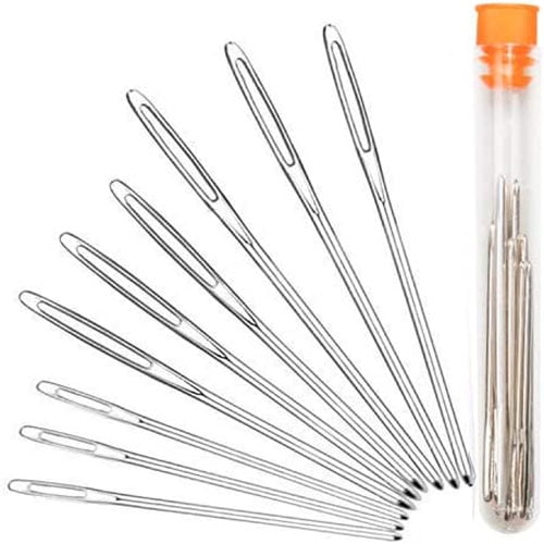 sourcing map Aiguille à Crochet Inox Acier Crochet 1mm Tricot Aiguilles pour Bricolage Artisanat Fil 6Pcs
