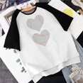 thumbnail image 3 of Baseball Heart Iron on Rhinestones Heat Transfer Baseball Lover Costume Crystal Heat Transfer T-Shirt Crystal Hot fix Rhinestone Bling DIY Decals for Clothing Vest Jacket, 3 of 9