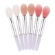 thumbnail image 2 of Juego de 6 brochas de silicona, brocha de maquillaje, brocha cosmética, brocha de labios con 4.8 cm, 2 of 8