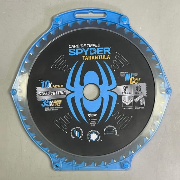 SPYDER Tarantula Steel Cutting Circular Saw Blade 46-Tooth, 9" Black 13503