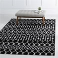 thumbnail image 1 of Unique Loom 3147679 8 x 8 ft. Moroccan Trellis Square Rug, Black, 1 of 2