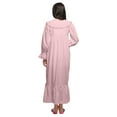 thumbnail image 2 of Moomaya WoMen's Solid Cotton Sailor Collar Sleepwear Button Down Nightdress, 2 of 6