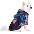 thumbnail image 2 of Balery Beautiful Flower Blue Bird Sudadera con Capucha para Perros Pequeños – Ropa para Mascotas, Disfraz para Perros y Gatos, Ideal para Fiestas y Cosplay-X-Small, 2 of 7