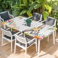 thumbnail image 2 of Easter Plaid Table Cloths for 3 Foot Rectangle Tables, Spring Watercolor Bunny Flower Grey Checkered Patio Waterproof Elastic Fitted Tablecloths, Washable Rectangular Table Cover for Camping, 2 of 8