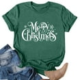 thumbnail image 5 of Women's Christmas Lights Graphic Tees Merry Christmas T-Shirt, 5 of 6