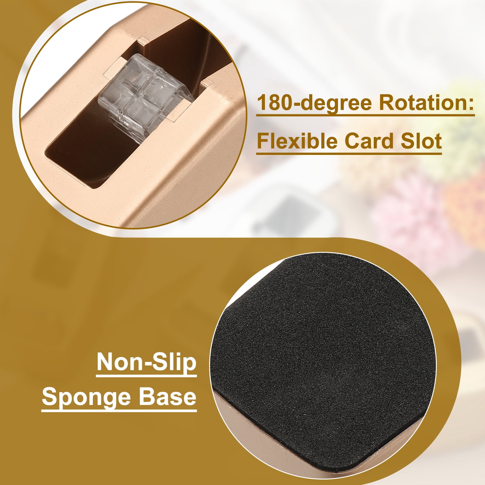 2pcs Tape Dispenser Desk, Heavy Duty Tape Dispenser Desktop Light Luxury Frosted Dispensers Holder Non-Skid Base Elegant for Home Office Desktop Small Business Gift, Rose Gold