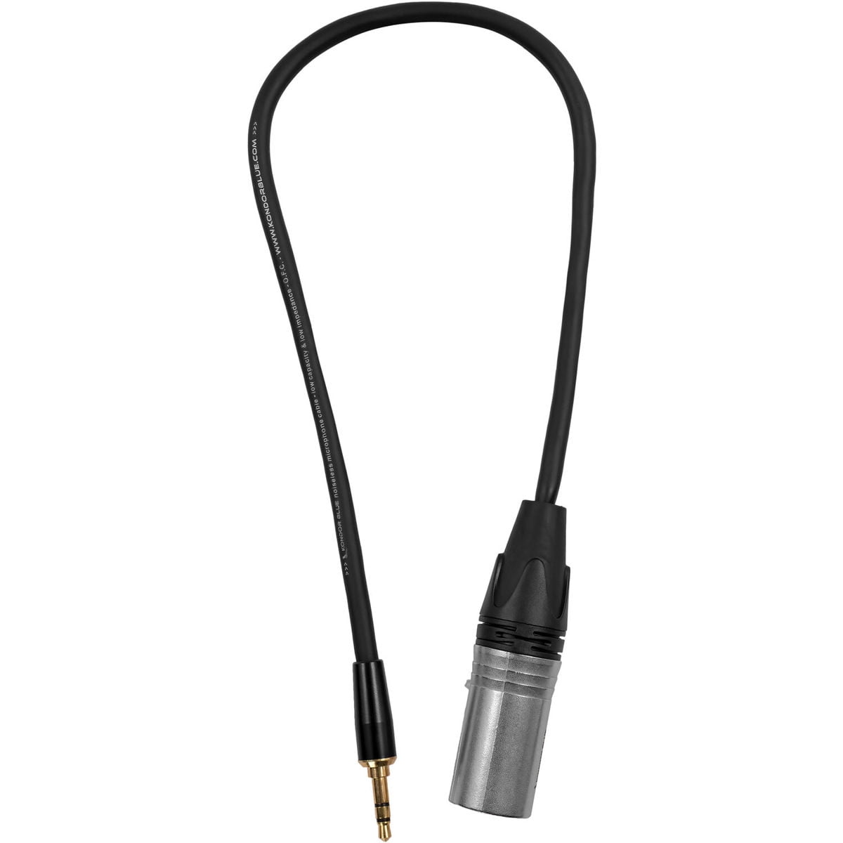 Kondor Blue 16" XLR Male to 3.5mm Male Mini TRS Cable