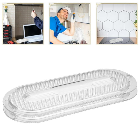 Hemobllo Range Hood Accessories Oval Lamp Covers 7.32X2.75 Inch Durable Replacement Light Lens and Panel for Kitchen Ventilation Lighting