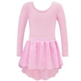 thumbnail image 2 of Afdoent Girls Dresses Dance Long Sleeve Leotard With Back And Sparkly Skirt Two Piece For Performance Gymnastics Practice 7-8 Years, 2 of 9