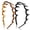 Black & Tortoise, variant on Zigzag Headbands for Women, 2-Pack U-Shaped Hair Comb Headbands, Non-Slip Slick-Back Hair Accessories, Black & Tortoise Recycled Plastic, Teeth Hairband for Everyday Styling & Workout