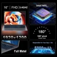 thumbnail image 6 of 16" IPS FHD Windows 11 Pro Laptop Office 2024 Business Laptop Computer 8GB RAM 256GB SSD Intel Alder Lake N95 4 Core, FingerPrint, Backlit Keyboard, Ultra Thin Ultra Thin and Light, 6 of 7