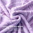 thumbnail image 5 of Whale Flotilla Flannel Fleece 60x80 Inch Twin Size Blanket for Bed, Soft Fluffy Velvet Bedspread Coverlet with Decorative Vintage Pattern for All Season, Warm and Lightweight, Lilac, 5 of 9