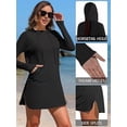 thumbnail image 3 of ANFERRY Hooded Rash Guards for Women Long Sleeve Full Zip UV Protection Jacket with Pockets Outdoor Running Hiking Swimming Sun Shirts, 3 of 8