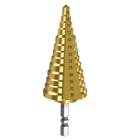 

6-35mm 13 Step 1/4 Inch shank Step Drill Bit Drill For Metal Cone HSS Step Drill