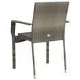 thumbnail image 5 of vidaXL Garden Chairs with Cushions 2 pcs Poly Rattan Grey, 5 of 5