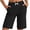 01 Black, variant on Summer Pants for Women,Womens Casual Summer Shorts Bermuda Wide Leg Knee Length Elastic Waisted Lightweight Comfy Lounge Short with Pocket
