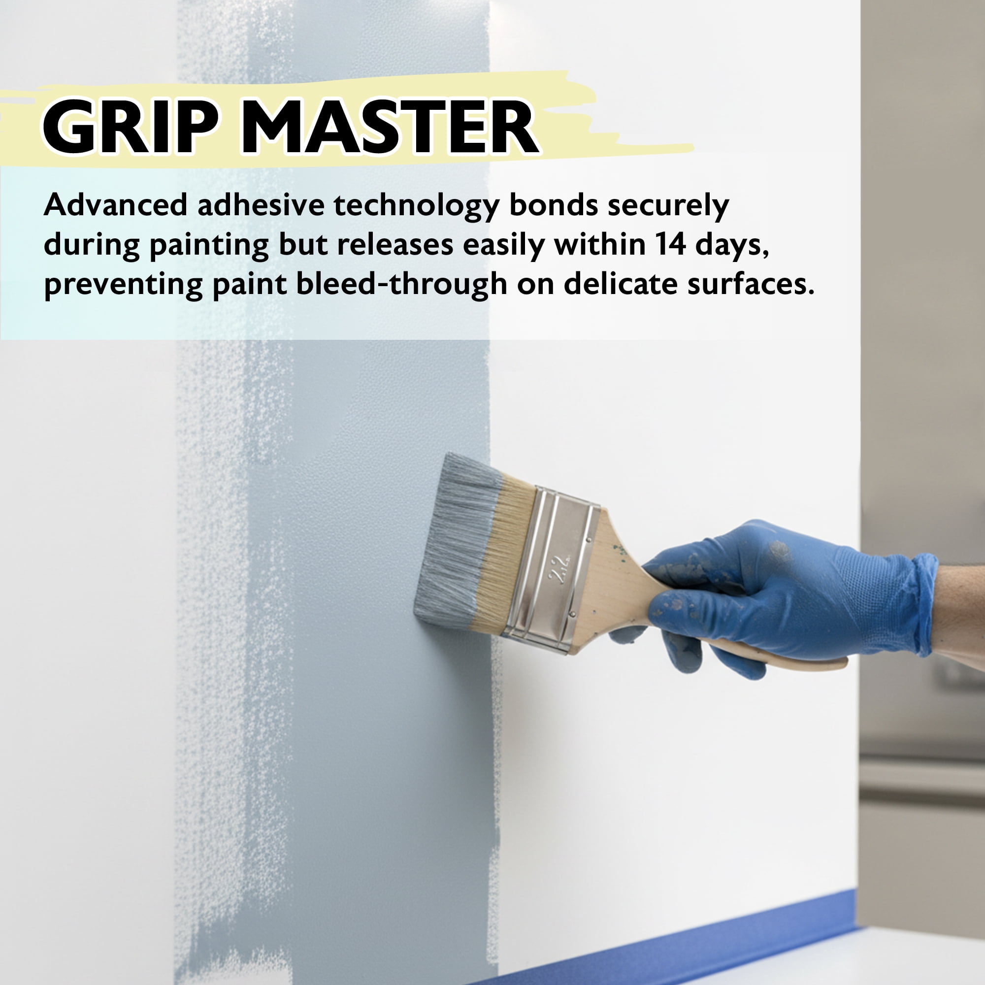BAZIC Products Blue Painters Tape 1.41 Inches x 20 Yards, 36 Rolls, Blue Masking Tape Paint Tapes Easy Removal No Residue