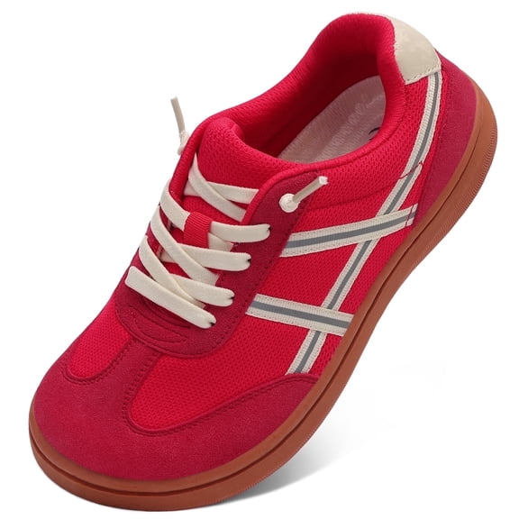 Women Slip-On Shoes Wide Toe Box Casual Sneakers Non-Slip Walking Shoes Red 9 Wide