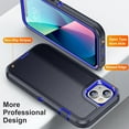 thumbnail image 4 of Mantto Case for iPhone 11 Heavy Duty Military Grade Protective Cover, Rugged PC + Soft TPU Hybrid Non-Slip Stripes Anti-Drops Shockproof Anti-Scratches Case for iPhone 11,Navy Blue, 4 of 6