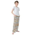 thumbnail image 3 of FORMRS Boys Pajama Pants with Pockets Size 9-10Y Kids Lounge Sleep Bottoms, Brown Cartoon Bears, 3 of 8