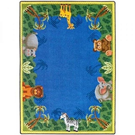 Kid Essentials - Infants & Toddlers Jungle Friends, 10'9" x 13'2", Multicolored