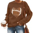 thumbnail image 2 of Football Shirts for Women Football Sweatshirts Pullover Sweaters Crew Neck Sweatshirts Rugby Shirt Long Sweaters Oversized Sweatshirt Graphic Sweatshirts for Women Fun Sweaters for Women, 2 of 7