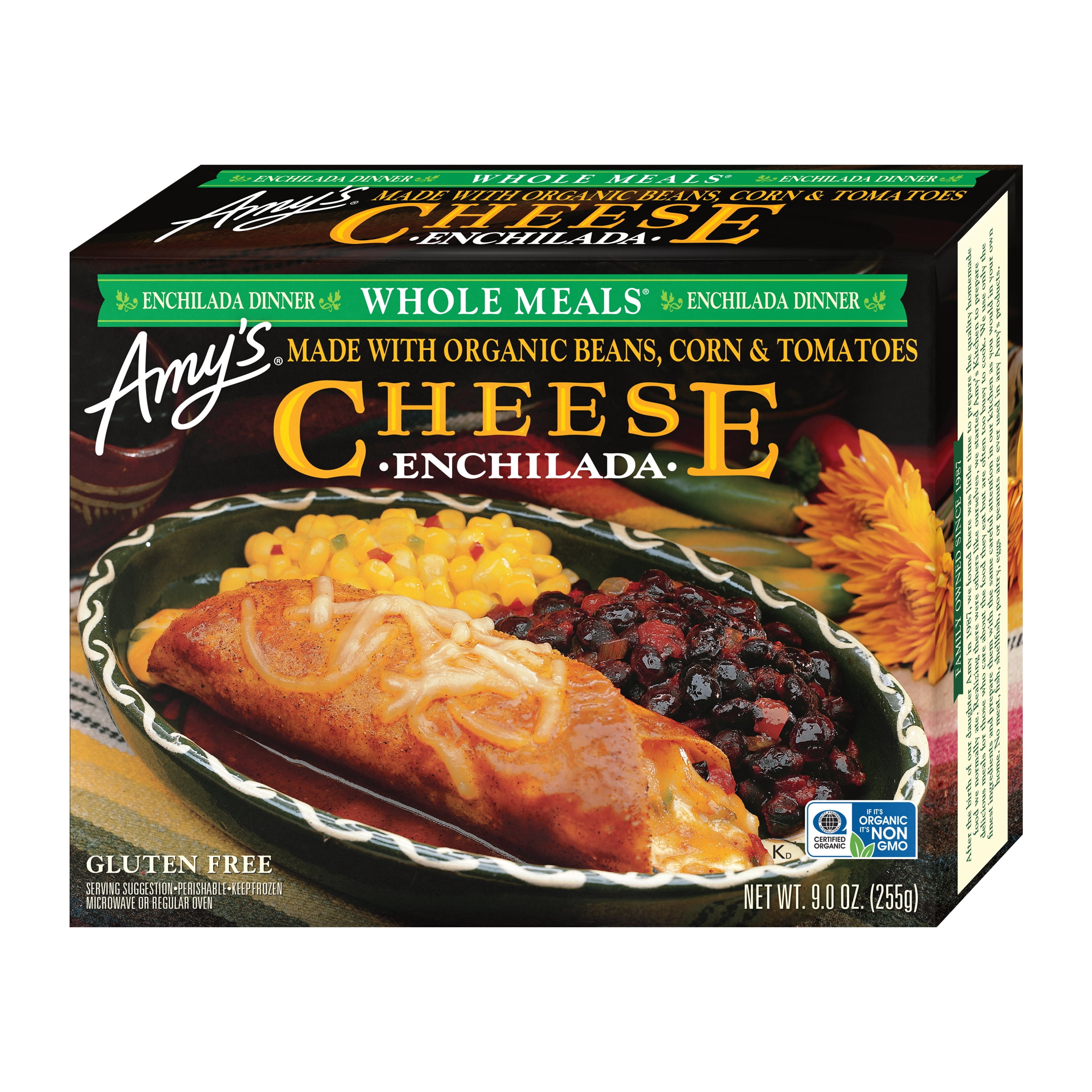 Amy's Cheese Enchilada, Whole Meals, 9oz Box (Frozen)