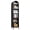 73"H Black, variant on 73"H Metal Arched Bookcase Cabinet, Arch Display Storage with Glass Doors, Shelves & Drawer for Living Room, Kitchen, Office, Black