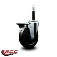 thumbnail image 2 of 5 Inch Hard Rubber Swivel 3/4 Inch Expanding Stem Caster with Brake SCC, 2 of 2