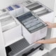 thumbnail image 3 of Muyoka Organizador de cajones de ropa interior Divisores 7 rejillas Caja de almacenamiento de ropa Cajas de tela lavables para pantalones Jeans Camiseta Sujetador Ropa interior Calcetines Corbatas Bra Muyoka Hogar, 3 of 7