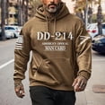 thumbnail image 2 of Valora Men Sweatshirt Men's Hooded Sweatshirt for Winter Comfort and Everyday Wear – Double Layered Veteran Printed Hoodie for Leisure Business and International Trade Brown 5XL, 2 of 4