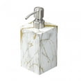 thumbnail image 5 of LOVIVER Empty Body Wash Dispenser Marble Texture Manual Soap Dispenser 500ml Resin Pump Soap Container for Laundry Room Hotel rim texture, 5 of 8
