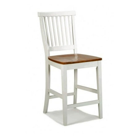 Home Styles Woodbridge 24 in. White & Oak Counter Height Stool